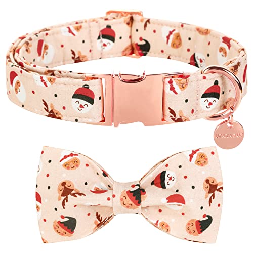 UP URARA PUP Weihnachts-Hundehalsband mit Fliege, Baumwolle, Weihnachts-Fliege für große Mädchen, Jungen, Hunde, bequemes Hundehalsband mit robuster Metallschnalle, bezauberndes Haustierhalsband, L, UP URARA PUP Weihnachts-Hundehalsband mit Fliege, Baumwolle, Weihnachts-Fliege für große Mädchen, Jungen, Hunde, bequemes Hundehalsband mit robuster Metallschnalle, bezauberndes Haustierhalsband, L, von UP URARA PUP