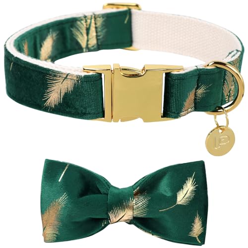 UP URARA PUP Weihnachts-Hundehalsband mit Fliege, Samtfliege und Blumenhalsband für kleine, mittelgroße und große Mädchen, Jungen, Hunde, Feder-Hundehalsband, passende Hundeleine, Haustierhalsband mit UP URARA PUP Weihnachts-Hundehalsband mit Fliege, Samtfliege und Blumenhalsband für kleine, mittelgroße und große Mädchen, Jungen, Hunde, Feder-Hundehalsband, passende Hundeleine, Haustierhalsband mit von UP URARA PUP