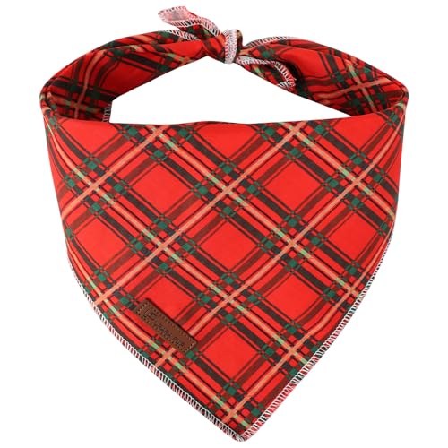 UP URARA PUP Weihnachts-Hundehalstuch, rotes Karomuster, Dreieckstuch für Mädchen, Jungen, Hunde, Baumwolle, Haustier-Halstuch, verstellbares Winter-Welpen-Bandana für kleine, mittelgroße und große UP URARA PUP Weihnachts-Hundehalstuch, rotes Karomuster, Dreieckstuch für Mädchen, Jungen, Hunde, Baumwolle, Haustier-Halstuch, verstellbares Winter-Welpen-Bandana für kleine, mittelgroße und große von UP URARA PUP
