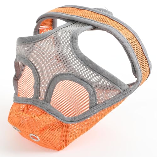 Kurze Schnauze Hunde Hunde Mündung, Atmungsaktives Netz Zum Vorbeugen Bicken Bellen, Luftgitter Atmungsaktiven Trinkbaren Haustieren, für Kleine Mittelgroßen Große, Einstellbares Gurt PVC Mesh (#2) von UPALDHOU