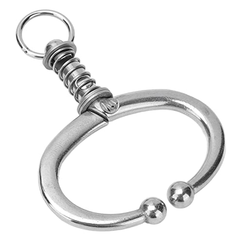 UPALDHOU Schwere Viehfähre Neu Ring Edelstahl Bullenbulle Kuhnasenklemme, Leicht zu Verwendende Farm -Accessoire für Milchkühen (Großer W Spring Bull Nasenring) von UPALDHOU
