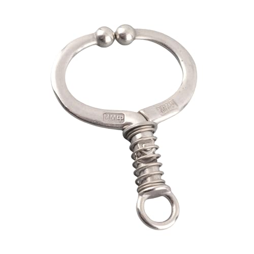 UPALDHOU Schwere Viehfähre Neu Ring Edelstahl Bullenbulle Kuhnasenklemme, Leicht zu Verwendende Farm -Accessoire für Milchkühen (Mittelgroßer W Spring Bull Nasenring) von UPALDHOU