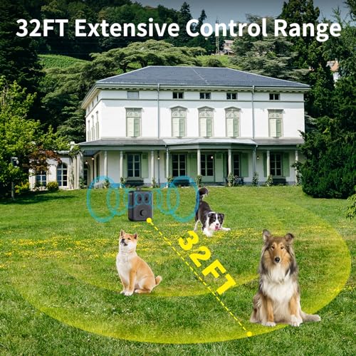 UPALDHOU Ultraschallhunderte Abstoßend, Breites Kontrollbereich, Effizientes Dual -Emitter -Design, Vier Modi Design für Hunde Aller Größen, Lange Arbeitszeit mit Mehreren Lademethoden, Abschreckung UPALDHOU Ultraschallhunderte Abstoßend, Breites Kontrollbereich, Effizientes Dual -Emitter -Design, Vier Modi Design für Hunde Aller Größen, Lange Arbeitszeit mit Mehreren Lademethoden, Abschreckung von UPALDHOU