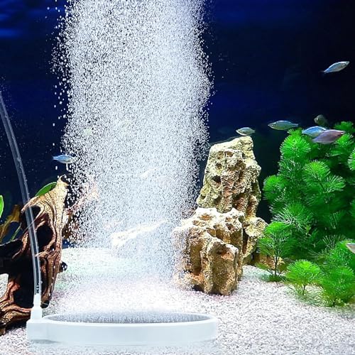 UPETTOOLS Aquarium-Luftsteine, 12,7 cm, ultrahoher Diffusor für gelösten Sauerstoff, Nano-Ausströmerstein-Belüfter für Aquarien, 80 bis 130 Gallonen mit Airline-Schlauchzubehör von UPETTOOLS