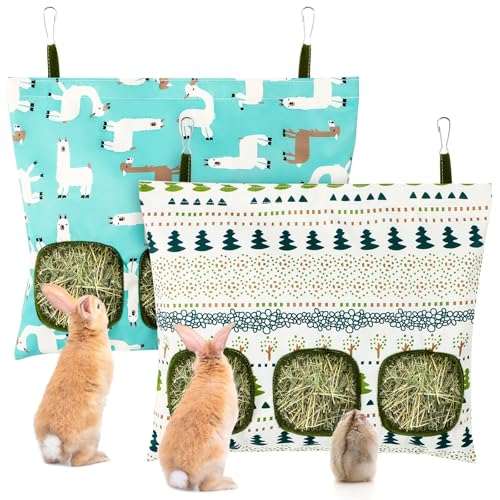 UPINS 2 Heusack für Kaninchen 3-Loch Meerschweinchen Heu Taschen Hängende Heu Futterspender Heufutterstation für Kaninchen Kleine Haustiere Chinchillas Hamster Sandtiere UPINS 2 Heusack für Kaninchen 3-Loch Meerschweinchen Heu Taschen Hängende Heu Futterspender Heufutterstation für Kaninchen Kleine Haustiere Chinchillas Hamster Sandtiere von UPINS