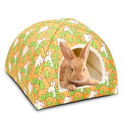 UPINS Großes Hasenbett, Kaninchenversteck waschbar, Kaninchenbett Haus für Meerschweinchen, Hamster, Eichhörnchen, Frettchen, Igel, Chinchilla, gemütliches Käfigzubehör UPINS Großes Hasenbett, Kaninchenversteck waschbar, Kaninchenbett Haus für Meerschweinchen, Hamster, Eichhörnchen, Frettchen, Igel, Chinchilla, gemütliches Käfigzubehör von UPINS