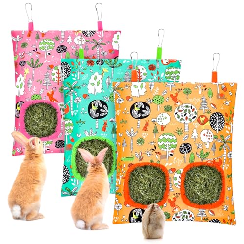 UPINS Heubeutel für Kaninchen, 2 Löcher, zum Aufhängen, Heu-Futterstation für Meerschweinchen, Heubeutel, Heu-Futterspender für Chinchillas, Kaninchen, Hamster, kleine Haustiere und Tiere UPINS Heubeutel für Kaninchen, 2 Löcher, zum Aufhängen, Heu-Futterstation für Meerschweinchen, Heubeutel, Heu-Futterspender für Chinchillas, Kaninchen, Hamster, kleine Haustiere und Tiere von UPINS