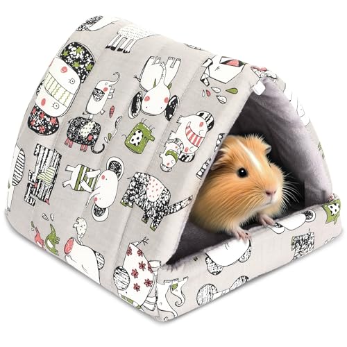 UPINS Meerschweinchen-Versteck für Meerschweinchen, waschbar, Kleintierhaus, Käfigzubehör für Maus, Chinchillas, Hamster, Igel, Frettchen, Bartagamen und Ratten von UPINS