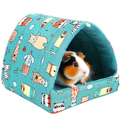 UPINS Meerschweinchenbett, Meerschweinchenversteck waschbar, Kleintierhaus, Käfigzubehör für Zwergkaninchen, Chinchillas, Hamster, Igel, Frettchen, Bartagamen und Ratten von UPINS