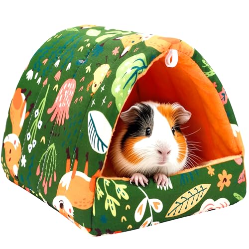 UPINS Meerschweinchenbett, Meerschweinchenversteck waschbar, Kleintierhaus, Käfigzubehör für Zwergkaninchen, Chinchillas, Hamster, Igel, Frettchen, Bartagamen und Ratten von UPINS