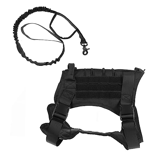 UPKOCH 1 Satz Hunde Weste Geschirr Service Hundewestegurt groß verstellbare hundeweste Outdoor-Weste mit pet Supplies Hundeweste-Set Hundekabelbaum Haustierkabelbaum Oxford-Stoff Black von UPKOCH