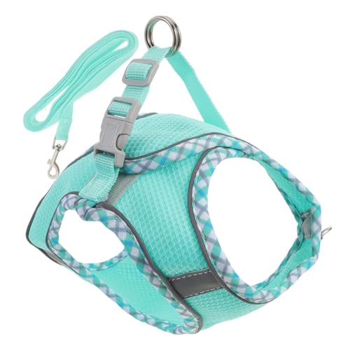 UPKOCH 1 Satz Hundegeschirr-Set Leine Gehen Abdeckung Zug Mit Schnalle Haustier Stichworte XXX Körperpflege Für Ausbildung Bausatz Beleg Hundeweste Welpenweste Polyester Sky-Blue von UPKOCH