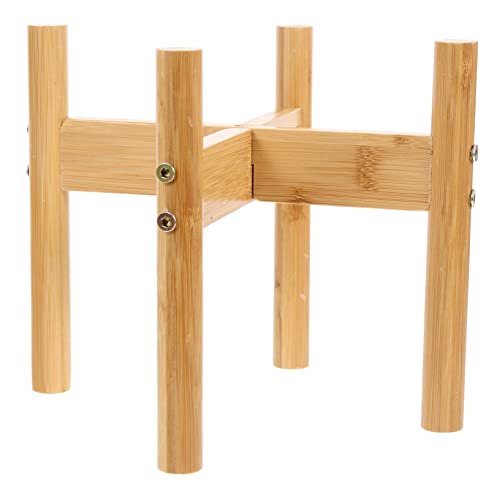 UPKOCH 1 Satz Hundehöhung Schüssel Rack Halter für Hundenapf Erhöhter Schüsselständer Erhöhter Hundenapfständer Futternapfständer für Katzen Behälterhalter für Katzenfutter Bambus Khaki von UPKOCH