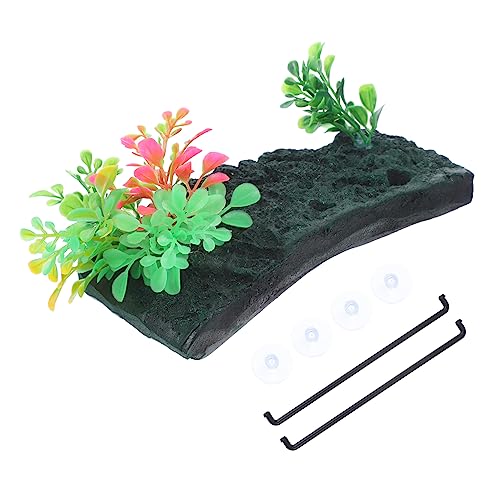 UPKOCH 1 Satz Turtle Basking für Aquarien Mittelgroß mit Graslandschaft für Schildkröten Reptilien Kletterhilfe Langlebig und Perfekter Rückzugsort für Terrarium von UPKOCH