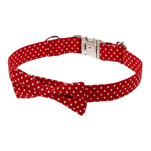UPKOCH 1 Stück Haustierhalsband Für Hunde Hundekragen Mit Bogen Hund Verstellbares Halsband Hundetrainingkragen Schild Individuelles Hundehalsband Welpe Kragen Für Legierungsbeschläge Rot von UPKOCH
