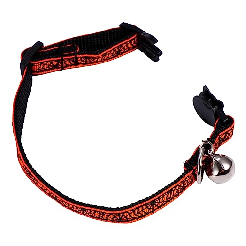 UPKOCH 1 Stück Katzenhalsband Uv Für Haustiere Hundehalsbänder Stichworte Halsband Für Hunde Hundekragen Groß Nacken Halloween Besetzt Hundehalsband Kleiner Hund Stoff Orange von UPKOCH