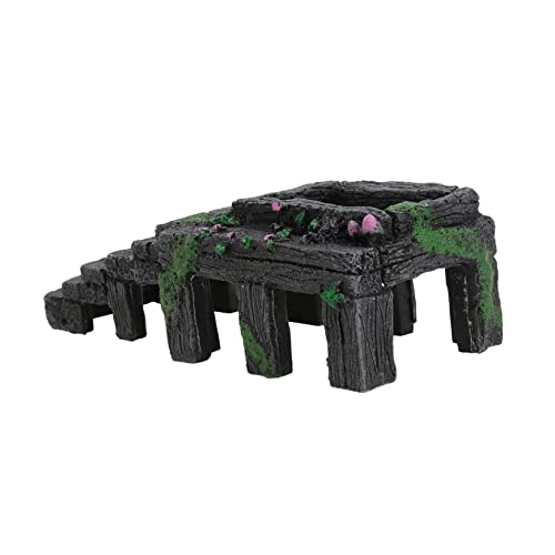 UPKOCH 1 Stück Schildkröten-terrasse Schildkröten-Aquarium Höhle Zubehör Für Schildkrötenaquarien Schildkrötenplattform Schildkrötenbecken Zubehör Für Aquarien Verstecken Reptil Harz von UPKOCH