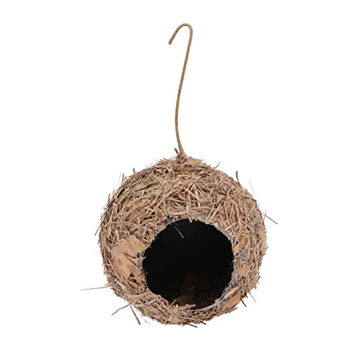 UPKOCH 1 Stück Vogelnest aus Stroh Easter Decoration osterndeko Landschaftsdekoration osterdekoratio Birdies aus Stroh geflochtenes Nest Vogel- Gartenbedarf Gartendekor Gras Coffee von UPKOCH