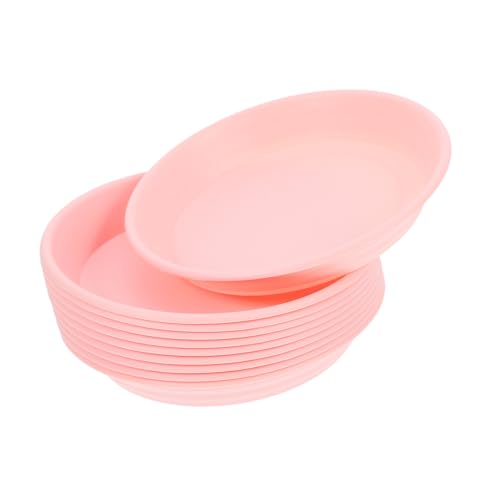 UPKOCH 10 Stück Bunter Blumentopfsockel Übertopf-Untertasse runde Pflanzenschalen mit pflanzentopf untersetzer Pflanzentopf Wasserablauf Blumenkugelbodenschale Untersetzer für Pflanzen pp von UPKOCH