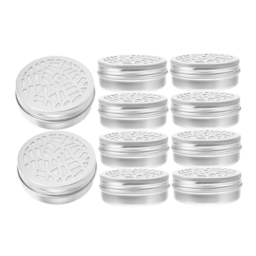 UPKOCH 10 Stück Teiliges Hundeschnüffelboxen aus Aluminium Effektive Trainingshilfe für Hunde mit Löchern im Deckel zur Duftidentifikation und Vielseitiger Anwendung von UPKOCH