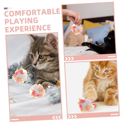 UPKOCH 10 Stück Teiliges Katzenspielzeug Crinkle Bälle Leichtes Strapazierfähiges Katzenspielzeug mit Knisterndem Sound Interaktives zur Beschäftigung Aktivität für Katzen und Kätzchen von UPKOCH
