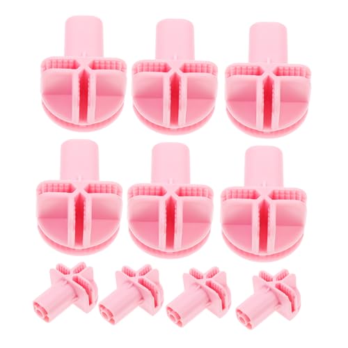 UPKOCH 10 Stück Zubehör Für Katzenkäfig Lenkrollen Lenkrollen Lenkrollenhülsen Ersatz Lenkrollenadapter Katzenkäfig Radadapter Kunststoff Radverbinder Rosa von UPKOCH