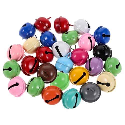 UPKOCH 100 Stück Bunte Glöckchen: Gemischte Bastelglocken für Weihnachten – Dekoration für Zuhause und Haustiere – Weihnachtsschmuck, Partyzubehör, 22 mm von UPKOCH
