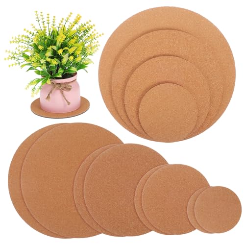 UPKOCH 12 Stück Blumentopfmatte aus Kunststoff drinnen Korkuntersetzer für Getränke Tischuntersetzer Kork Korktopfuntersetzer Blumentopfschutz Outdoor-Untersetzer für Terrassentisch von UPKOCH