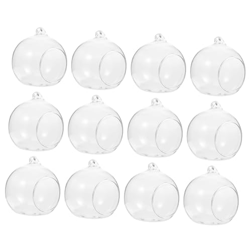 UPKOCH 12 Stück Micro-Landschaftsvase Pflanzen Container Terrarienschale hängend kerzenständer Links Glasterrarien Terrarienpflanzer Hanging Pflanzer Transparent von UPKOCH