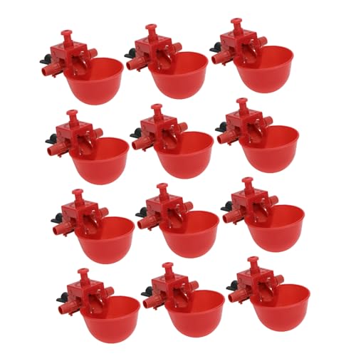 UPKOCH 12 Stück Teiliges Einstellbarer Automatischer Wasserspender aus Robustem Abs für Hühner Tauben Vögel mit Präziser Wasserregulierung Geeignet für Geflügelhaltung Zufällige Farbe von UPKOCH