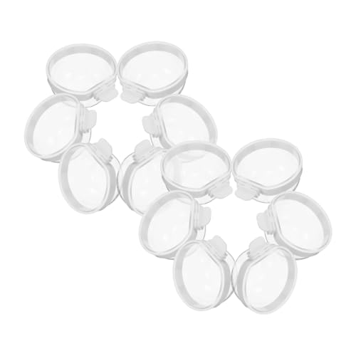 UPKOCH 12 Stück Teiliges Transparentes Papageien Abnehmbar Hängend Platzsparend aus Kunststoff Wasserfeste Futter Wasserschalen für Sittiche Wellensittiche Kleine Vögel von UPKOCH