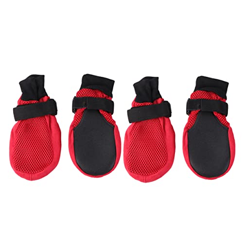 UPKOCH 1Satz Atmungsaktive Hundeschuhe mit Rutschfester Sohle Hundestiefel Rot für Optimale Pfotenschutz und Beim Spaziergang im Freien UPKOCH 1Satz Atmungsaktive Hundeschuhe mit Rutschfester Sohle Hundestiefel Rot für Optimale Pfotenschutz und Beim Spaziergang im Freien von UPKOCH