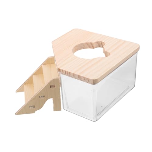 UPKOCH 1Satz Hamster Sandbadbehälter Transparente Badewanne für Hamster und Rennmäuse Sandbad und Toilette Einfacher Zugang zur Beobachtung und von UPKOCH