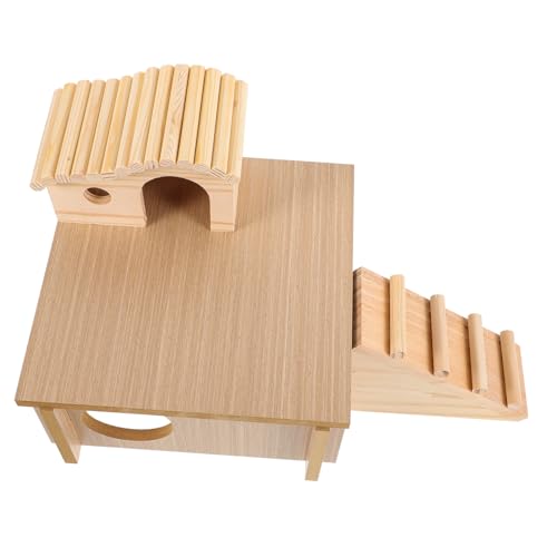 UPKOCH 1Satz Hamsternest Aus Holz Spielhaus Für Kleine Lustiges Hamsterspielzeug Für Chinchillas Und Andere Nager Räume Natürliches Holzdesign von UPKOCH