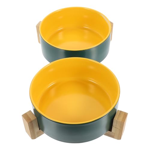 UPKOCH 1Satz Keramische Schüssel für Katzen mit Holzständer Praktische Haustierschale für Katzenfutter und Wasser Ergonomisches Design für Einfachen Zugang Pflegeleicht UPKOCH 1Satz Keramische Schüssel für Katzen mit Holzständer Praktische Haustierschale für Katzenfutter und Wasser Ergonomisches Design für Einfachen Zugang Pflegeleicht von UPKOCH