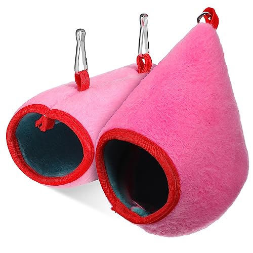 UPKOCH 1Satz Pinkes Für Hamster Warmes Schlafbett Für Haustiere Kuschelhöhle Mit Tunnel Für Kleine Winterschlafbett Für Hamster Und Kleintiere von UPKOCH