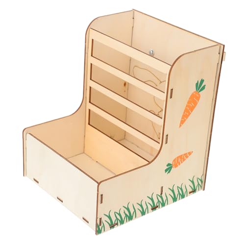 UPKOCH 1Stück Bunny Heu Feeder aus Hochwertigem Holz Futterstation für Nager Großer Heu Fütterungsständer Design zur Minimierung von Heu Abfall von UPKOCH