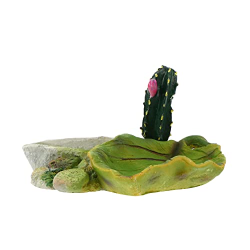 UPKOCH Praktische Futterschüssel für Reptilien Schildkröten und Eidechsen aus Kunststoff mit Natürlichem Design Leicht zu Reinigen für Haustierkäfige und Aquarien von UPKOCH