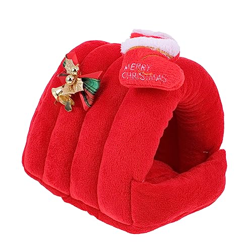 UPKOCH 1Stück Hamster Warmes Bett Für Kleine Haustiere Kuscheliges Winter Nest Für Hamster Meerschweinchen Und Winddicht Und Komfortabel Weihnachtsstil von UPKOCH