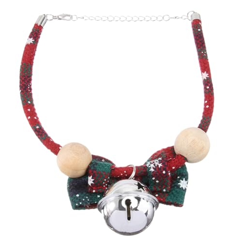UPKOCH 1Stück Haustierhalsband Mit Weihnachtsmotiv Verstellbare Dekokette Für Katzen Material Glocke Für Welpen Und Kleine von UPKOCH