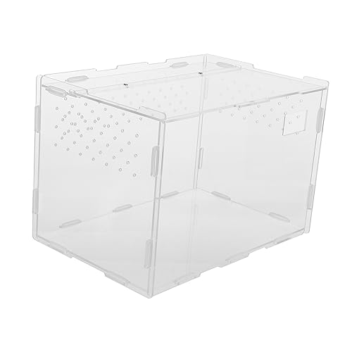 UPKOCH 1Stück Transparente Reptilbox aus Zuchtbehälter für Eidechsen Spinnen und Andere Reptilien für Sicheres Halten und Beobachten von Haustieren Geräumig von UPKOCH