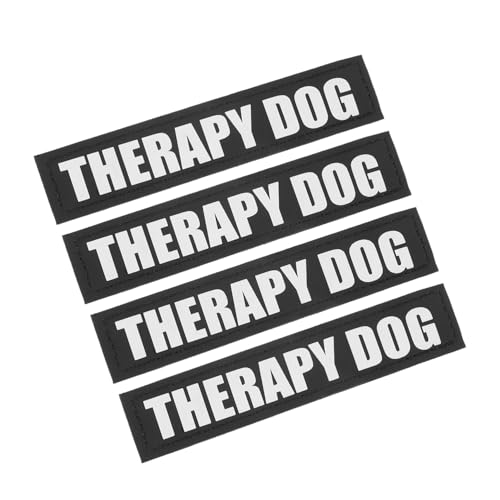 UPKOCH 2 Paare Reflektierende Hundeweste Patches aus Strapazierfähigem PU Material Leichte Kleine Aufnäher zum Sicheren Nachrüsten von Hundegeschirren bei Nacht für Service Therapiehunde von UPKOCH