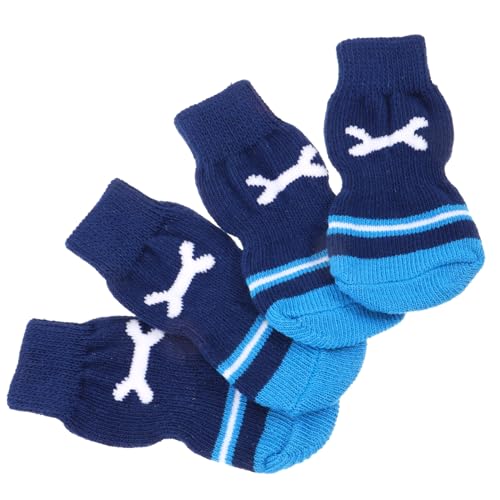 UPKOCH 2 Paare rutschfeste Hundesocken aus Baumwolle mit Niedlichem Muster Atmungsaktiv Pflegeleicht und Bequem für Innenbereich für Kleine bis Mittlere Hunde von UPKOCH
