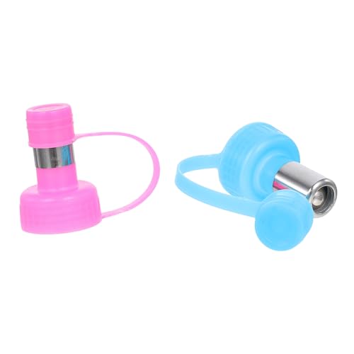 UPKOCH 2 STÜCK Auslaufsichere Hundetrinkflasche mit Outdoor Kappe Tragbarer Wasserspender für Hunde und Welpen für Reisen und Wanderungen Robust und Sicher Karabiner in Rosa und Blau von UPKOCH