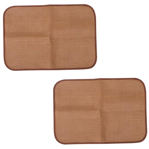 UPKOCH 2 STÜCK Teiliges Atmungsaktives Pet Hundematte aus Rattan Geflecht Kühlende Sommermatte für Hundehütte Praktische Sichere Liegefläche Braun UPKOCH 2 STÜCK Teiliges Atmungsaktives Pet Hundematte aus Rattan Geflecht Kühlende Sommermatte für Hundehütte Praktische Sichere Liegefläche Braun von UPKOCH