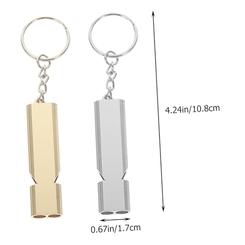 UPKOCH 2 Stück Aluminiumlegierung Mehrzweck Taubenpfeife Trainingspfeife Leicht Kompakt Tragbar für Vogel und Hundetraining Praktische Signalpfeife für Outdoor und Tierverhalten von UPKOCH