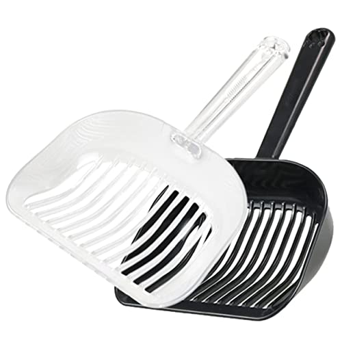 UPKOCH 2 Stück Ergonomische Katzenstreuschaufeln aus Kunststoff Praktische Litter Shovels für Katzenklo zu Reinigen Langlebig und Bruchsicher für Kleine Haustiere von UPKOCH