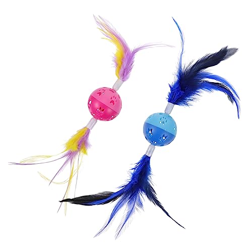 UPKOCH 2stücke Interaktiver Ball Katze Spielzeug Mit Spielzeug Für Katzen Katzenspielzeug Haustierbedarf Katzenbälle Zum Jagen Und Spielen von UPKOCH