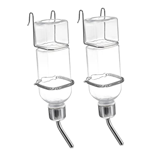 UPKOCH 2 Stück Hängende Wasserflasche für Kleintiere Auslaufsichere Tränke für Hamster und Meerschweinchen Haustier Trinkflasche aus Kunststoff Reinigen von UPKOCH