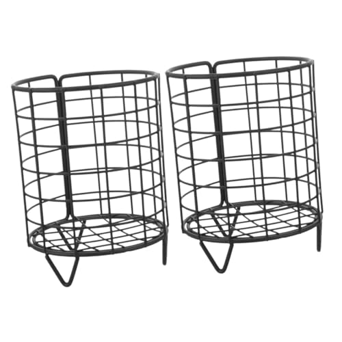 UPKOCH 2 Stück Heuraufe futterbox futterbehälter Heukorb aus Metall Heukorb mit Metallrahmen Futterspender Chinchilla -Heu -Feeder Kaninchen Heu Gestell Hamsterbedarf Schmiedeeisen Black von UPKOCH